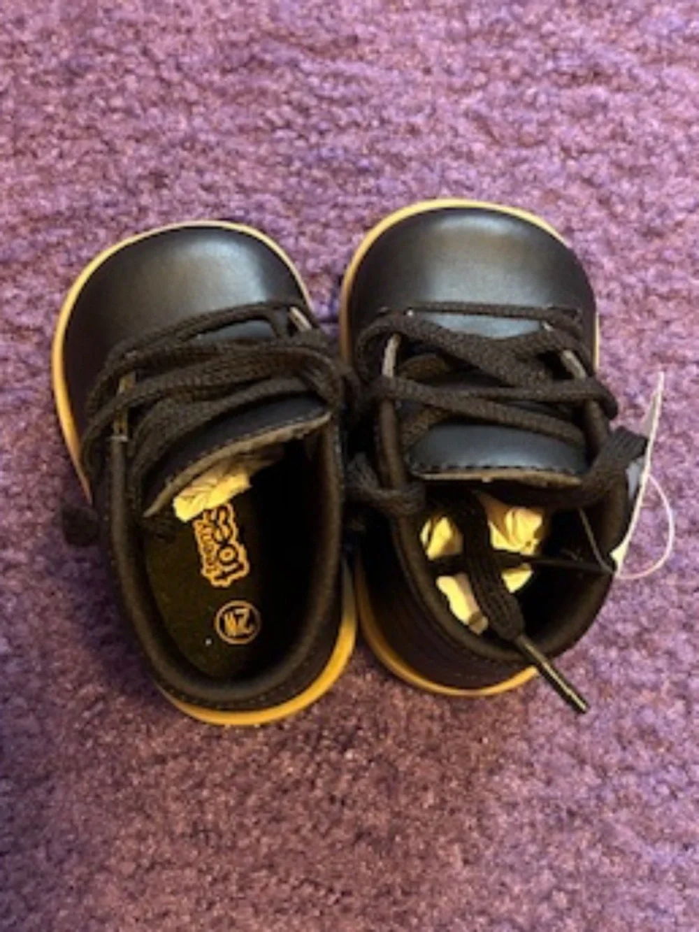 Tiny Toes -black dress baby shoes, Size 2, NWT